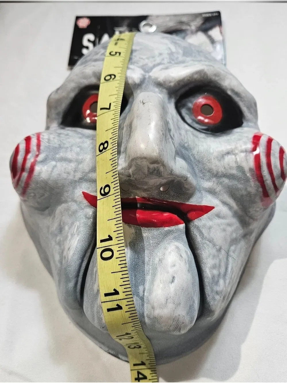 SAW Billy Puppet Vacuform Mask Red Eyes Horror Costume Trick or Treat Studios